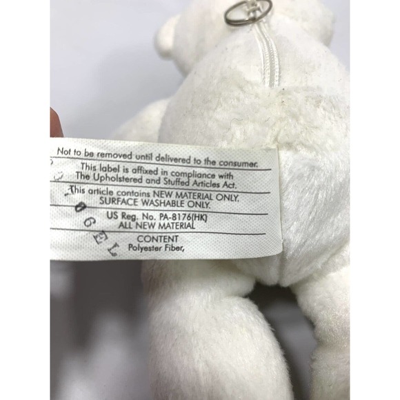 2006 Lil Luvables White Bear Spin Master Toy Teddy Fluffy Factory Hide Pocket - Picture 6 of 12